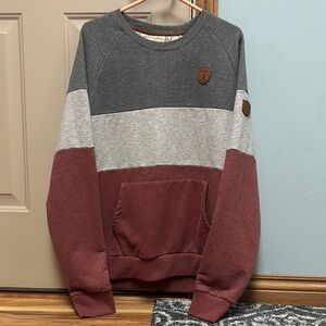 Wanakome Gray and Brown Crewneck Sweater Soft Casual Design
